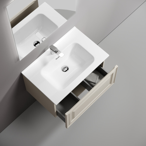 Тумба под раковину Sancos Very VR70CE 70х40 подвесная цвет бежевый - фото 5